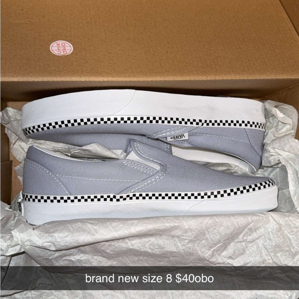 Vans Gray Slip-On Sneakers